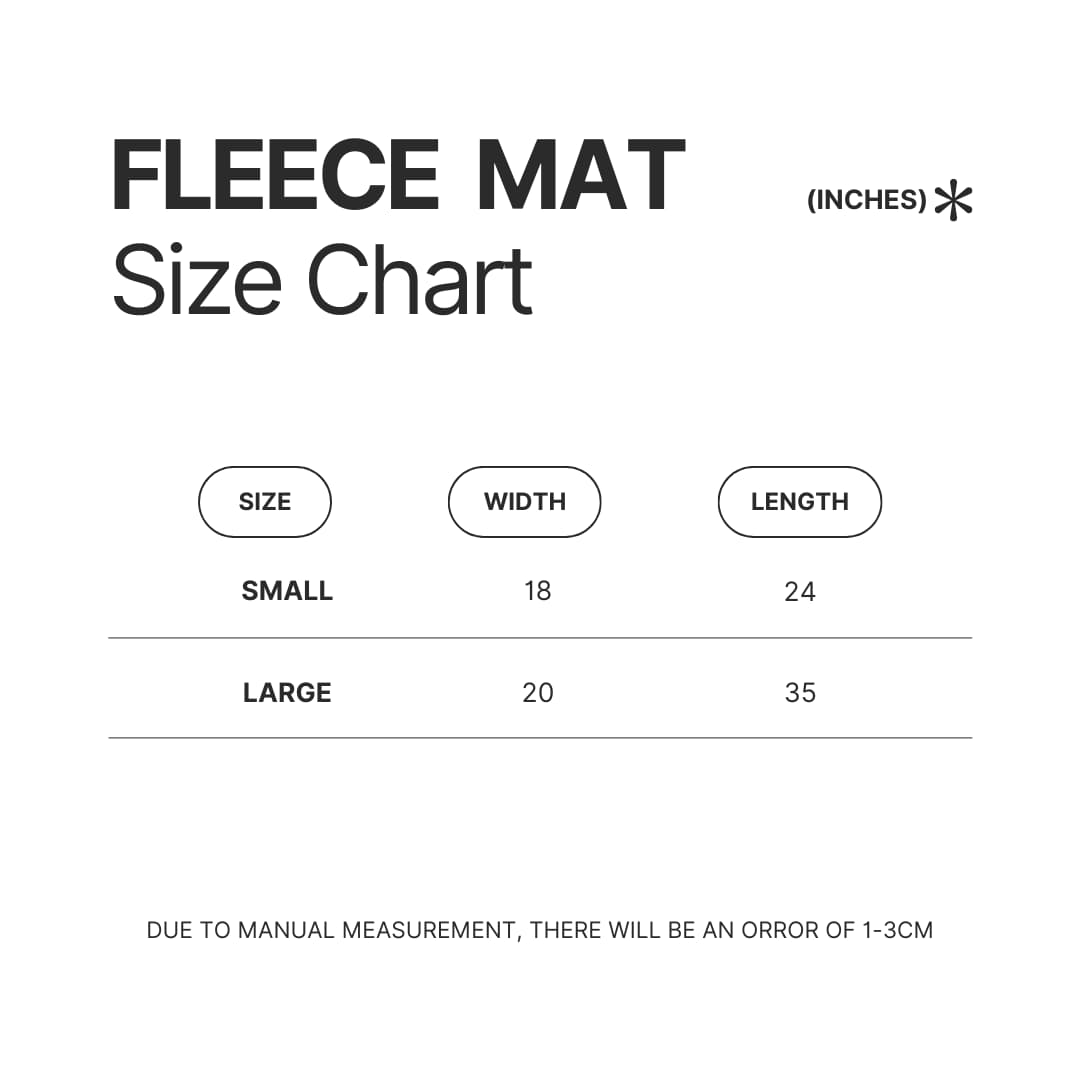 Fleece Mat Size Chart 1 - Lacrosse Gifts Store