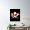 Lacrosse Helmet Sticks Lax Maryland Flag Poster Official Lacrosse Merch