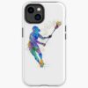 Lacrosse Girl Watercolor Painting Art Print Gifts Iphone Case Official Lacrosse Merch