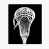 Distressed Lacrosse Head Lacrosse Player Pocket White Poster Official Lacrosse Merch