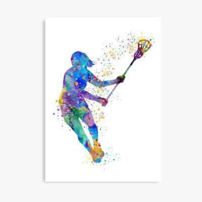 Lacrosse Girl Watercolor Painting Art Print Gifts Poster Official Lacrosse Merch