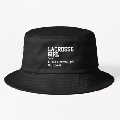 Lacrosse Girl Definition, Funny Lacrosse Girls Lovers Fans Bucket Hat Official Lacrosse Merch