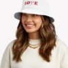 I Love Lacrosse Red Bucket Hat Official Lacrosse Merch