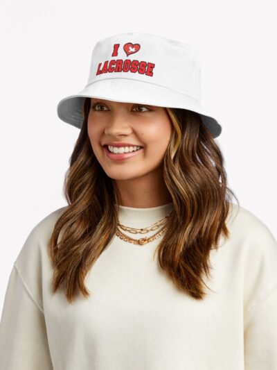 I Love Lacrosse Bucket Hat Official Lacrosse Merch