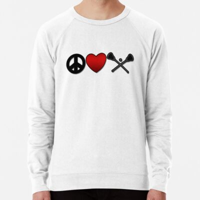 Peace Love Lacrosse Sweatshirt Official Lacrosse Merch