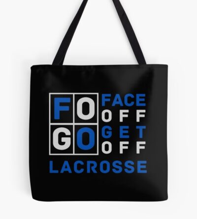 Lacrosse Team Player Face Off Tote Bag Official Lacrosse Merch