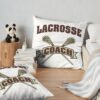 Lacrosse Coach Throw Pillow Official Lacrosse Merch