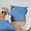 Blue Lacrosse Stick Throw Pillow Official Lacrosse Merch