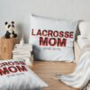 Lacrosse Mom Life Plaid Throw Pillow Official Lacrosse Merch