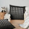 Lacrosse Fading Text Design Throw Pillow Official Lacrosse Merch