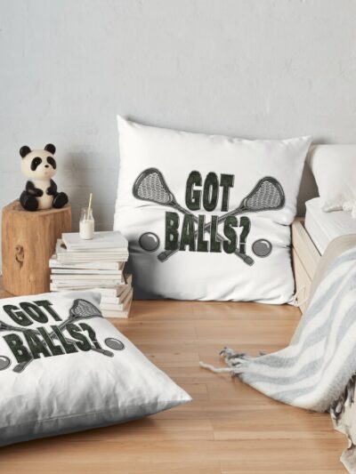 Lacrosse Got Balls Throw Pillow Official Lacrosse Merch