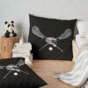 Lacrosse Crossed Lacrosse Sticks With Helmet And Ball Throw Pillow Official Lacrosse Merch