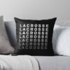 Lacrosse Fading Text Design Throw Pillow Official Lacrosse Merch