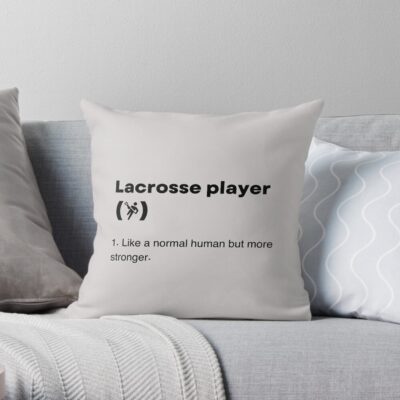 Lacrosse Player Definition Throw Pillow Official Lacrosse Merch