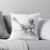 Crank (Black Ink) Throw Pillow Official Lacrosse Merch