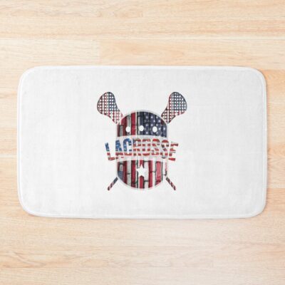 American Flag Lacrosse Bath Mat Official Lacrosse Merch