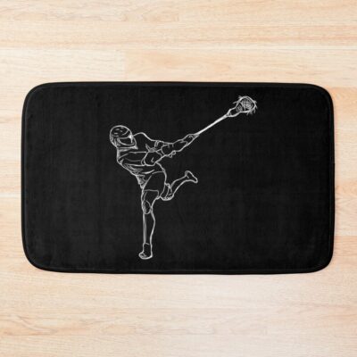 Lacrosse  Strokes Gift For Lacrosse Player Bath Mat Official Lacrosse Merch