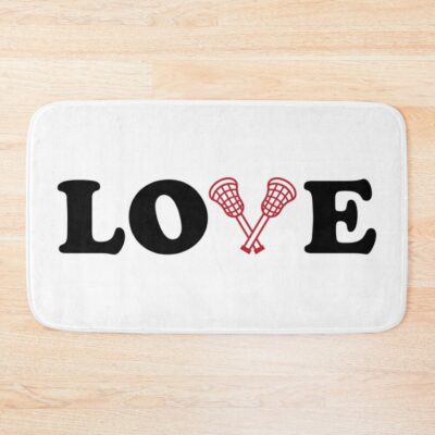 I Love Lacrosse Bath Mat Official Lacrosse Merch