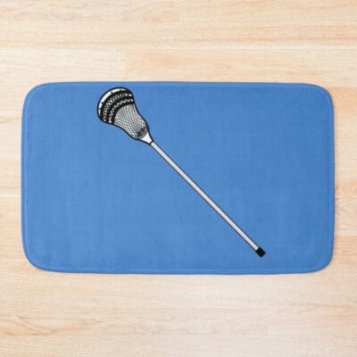 Blue Lacrosse Stick Bath Mat Official Lacrosse Merch