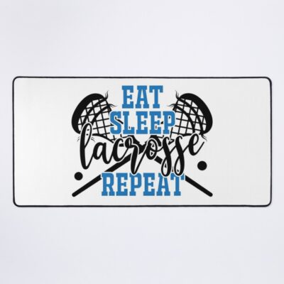 Lacrosse Eat Sleep Lacrosse Repeat Mouse Pad Official Lacrosse Merch