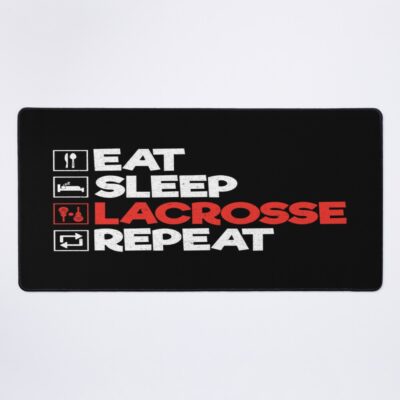 Eat Sleep Lacrosse Repeat: Funny Lacrosse Player Coach Lacrosse Lover Mouse Pad Official Lacrosse Merch