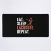 Eat Sleep Lacrosse Repeat Mouse Pad Official Lacrosse Merch