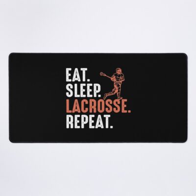 Eat Sleep Lacrosse Repeat Mouse Pad Official Lacrosse Merch