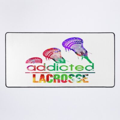 Lacrosse Addicted Watercolor Mouse Pad Official Lacrosse Merch