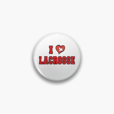 I Love Lacrosse Pin Official Lacrosse Merch