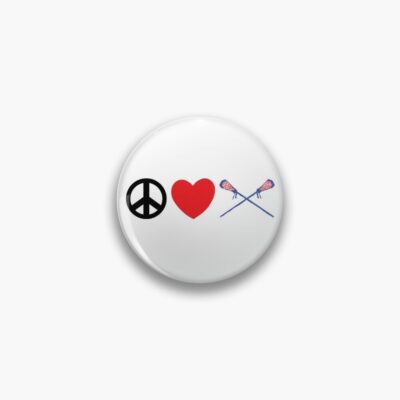 Peace Love Lacrosse Pin Official Lacrosse Merch