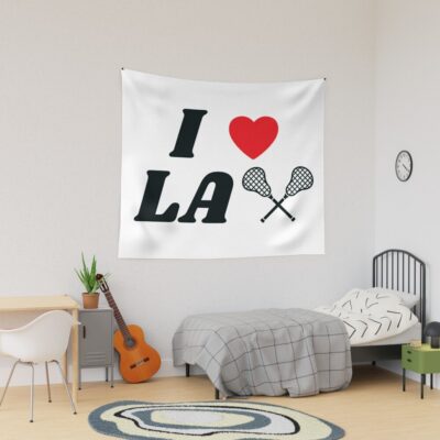 I Heart Lacrosse Tapestry Official Lacrosse Merch